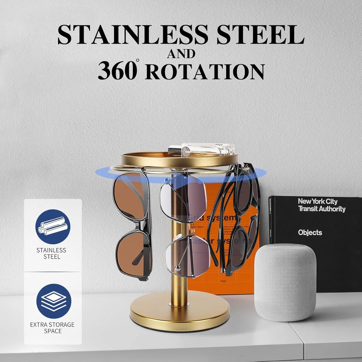 360° Rotating Sunglass Organizer