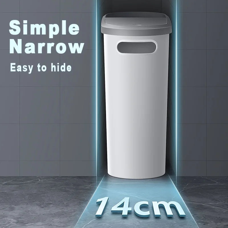 10L Press-Type Trash Can with Lid