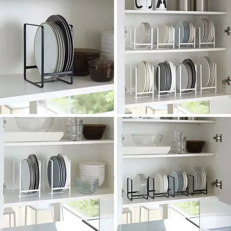 Kitchen Cabinet Plate Storage Rack