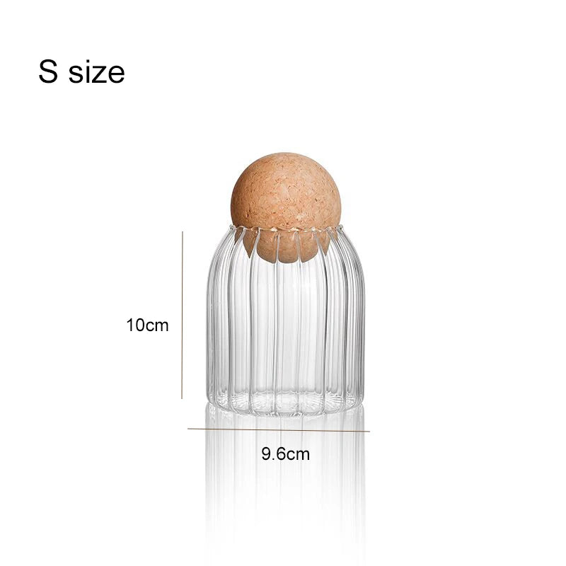 Glass Storage Jar with Wooden Lid