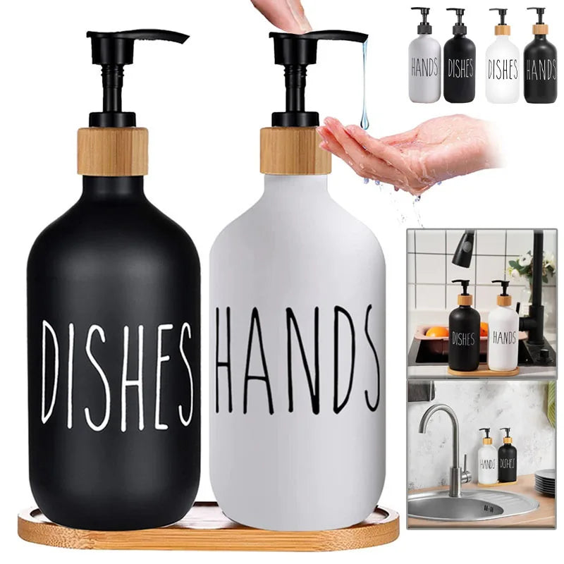 500ml Dishwashing Sink Soap Dispenser Set