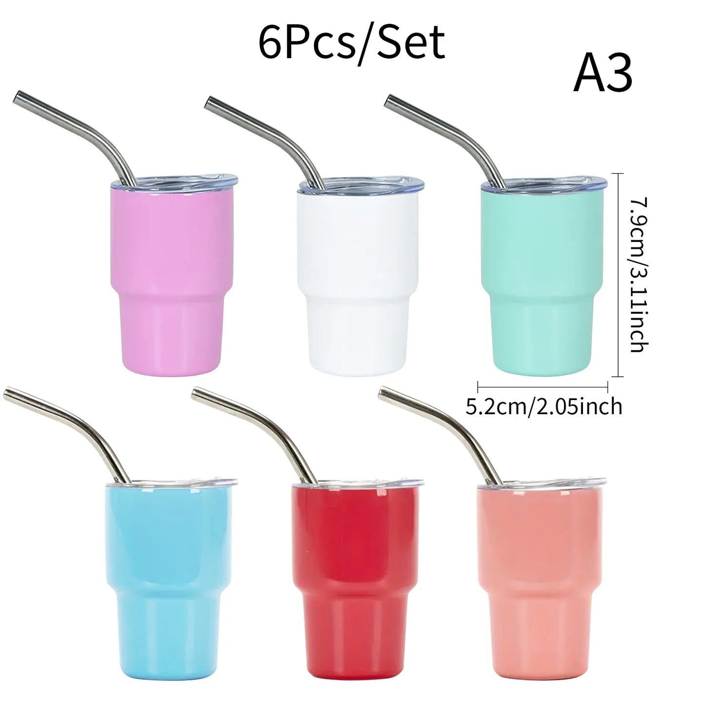 6pcs Mini Stainless Steel Tumbler Set