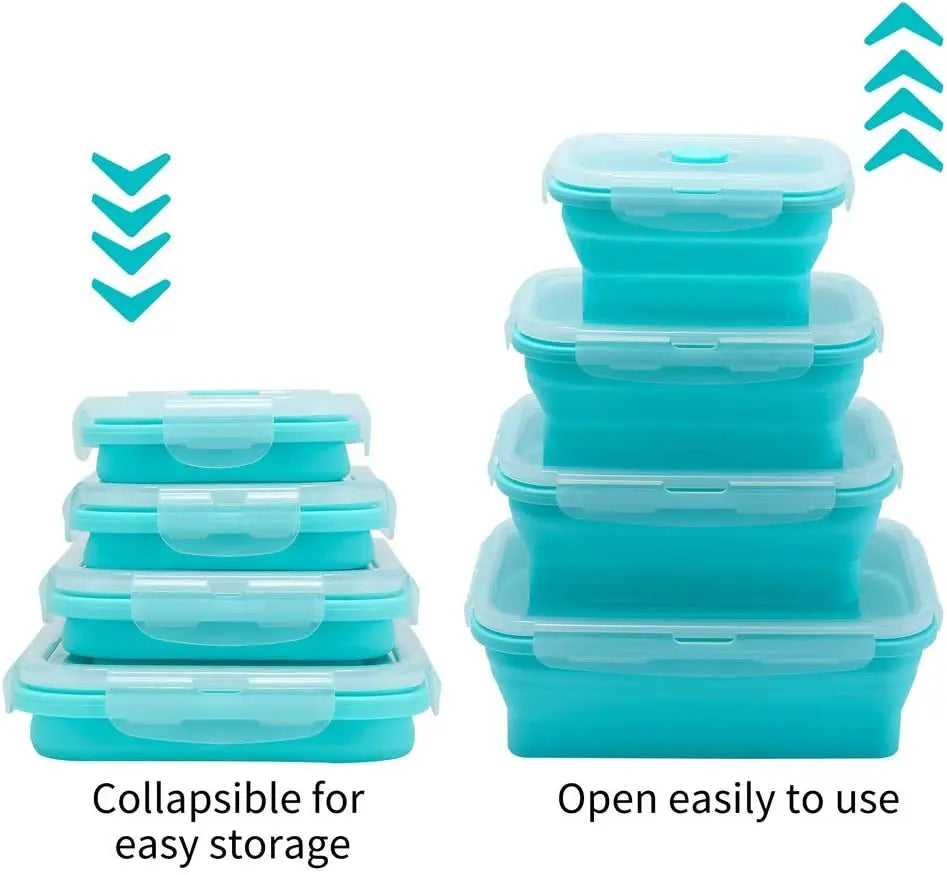 4-Piece Collapsible Silicone Food Containers