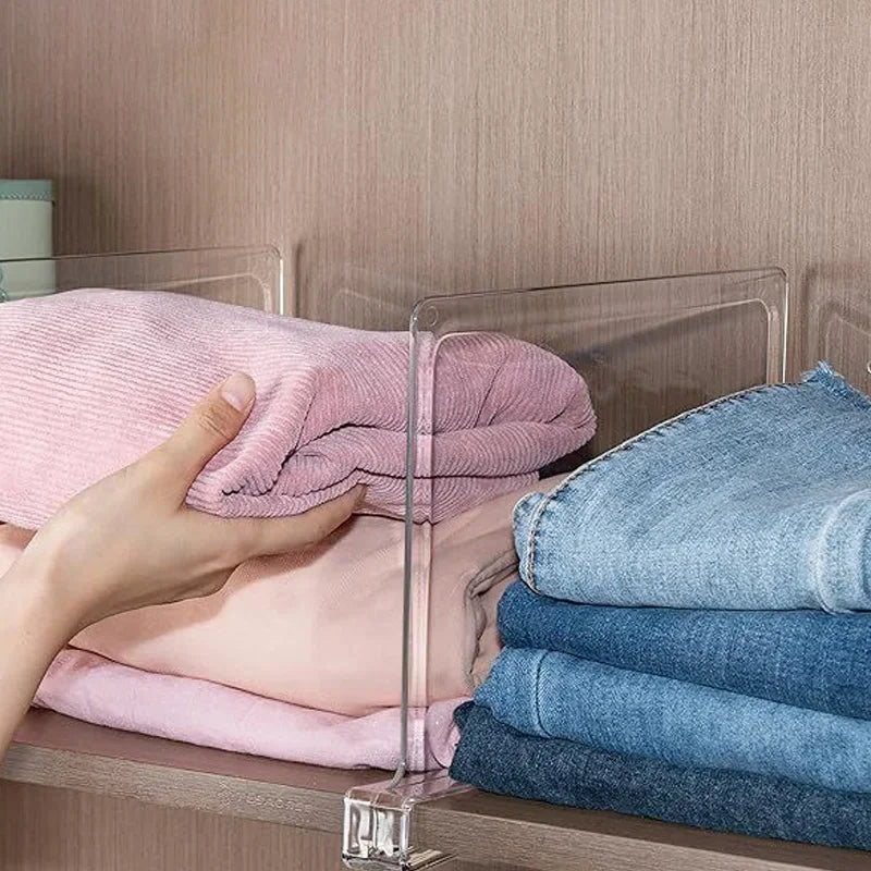 Transparent Closet Shelf Dividers