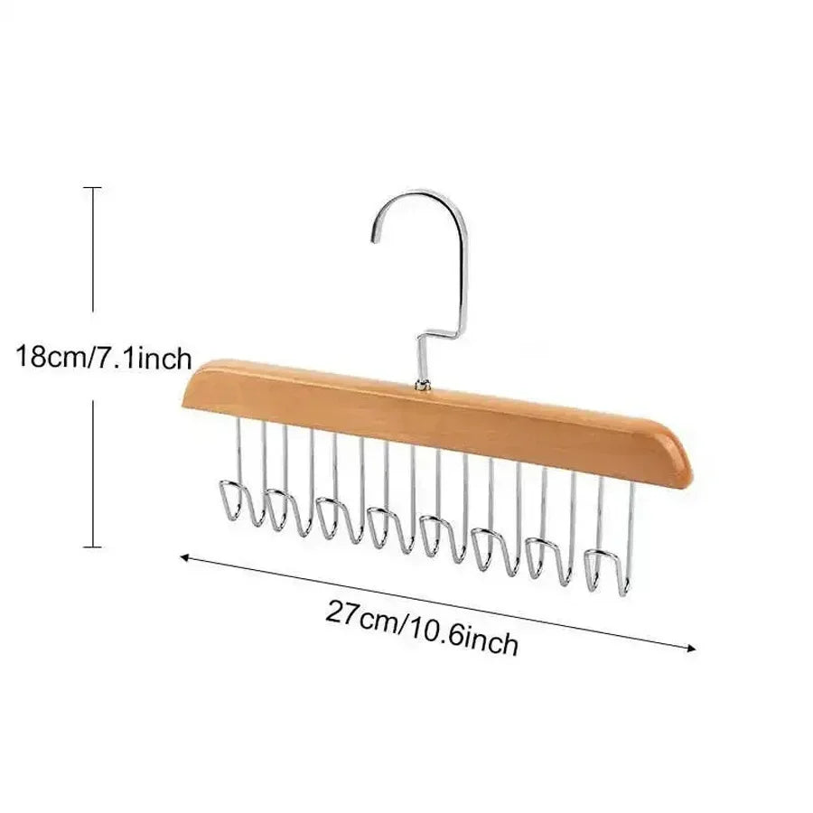 8 Hooks Multi-Functional Wooden Hanger
