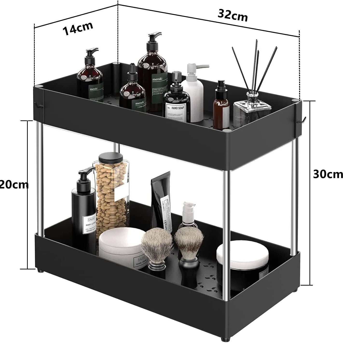 2-Tier Sliding Under-Sink Organizer