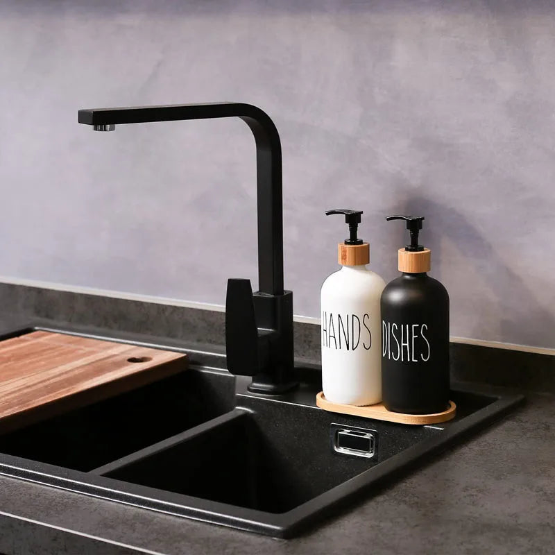 500ml Dishwashing Sink Soap Dispenser Set