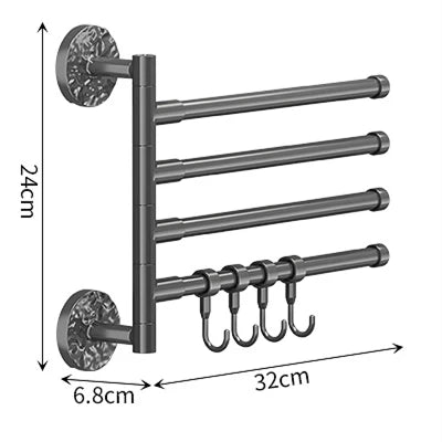 Rotatable Shower Towel Hanger