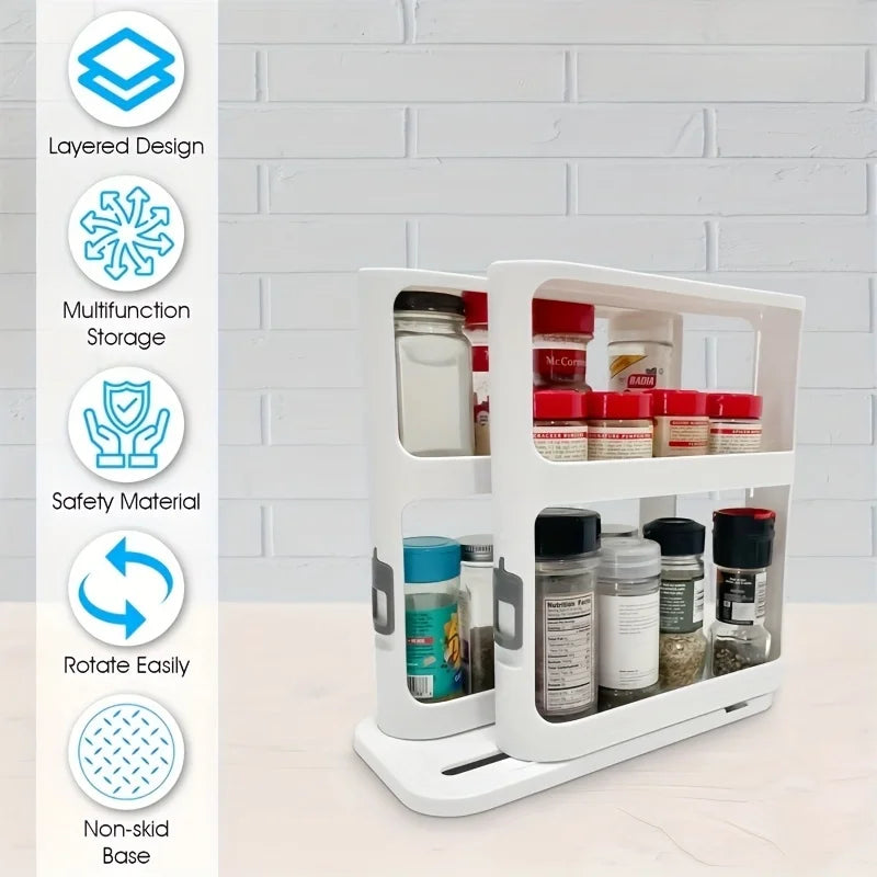2-Tier Rotatable Storage Rack