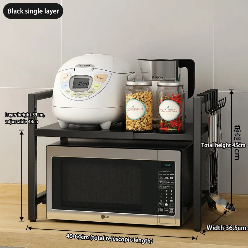 Retractable Multi-Layer Kitchen Shelf