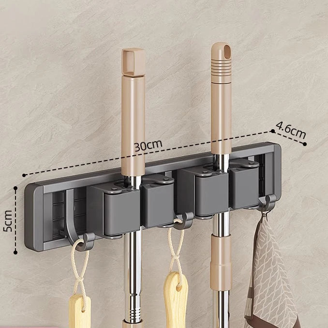 Wall-Mounted Mop & Broom Holder