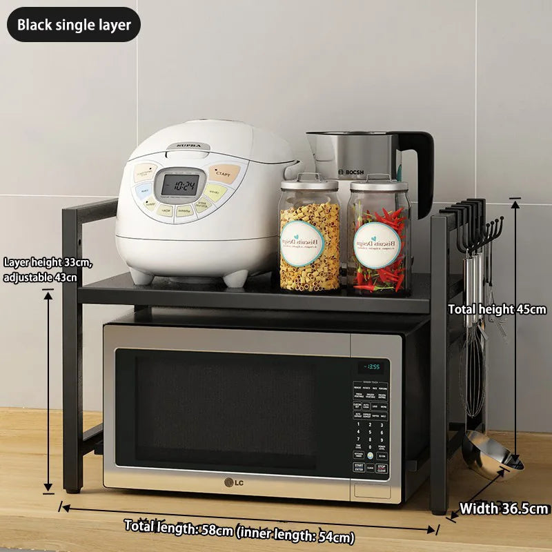 Retractable Multi-Layer Kitchen Shelf