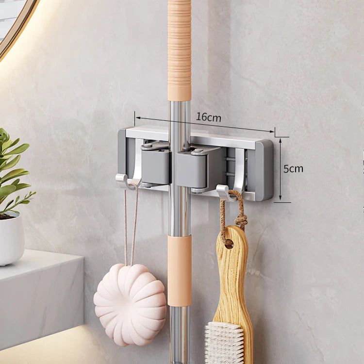 Wall-Mounted Mop & Broom Holder