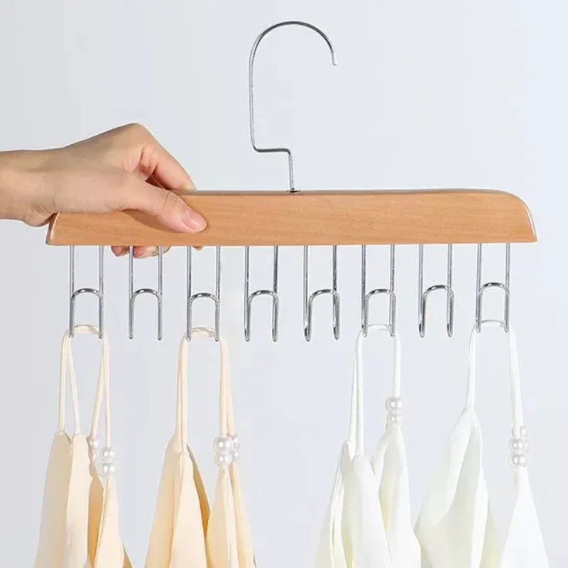 8 Hooks Multi-Functional Wooden Hanger
