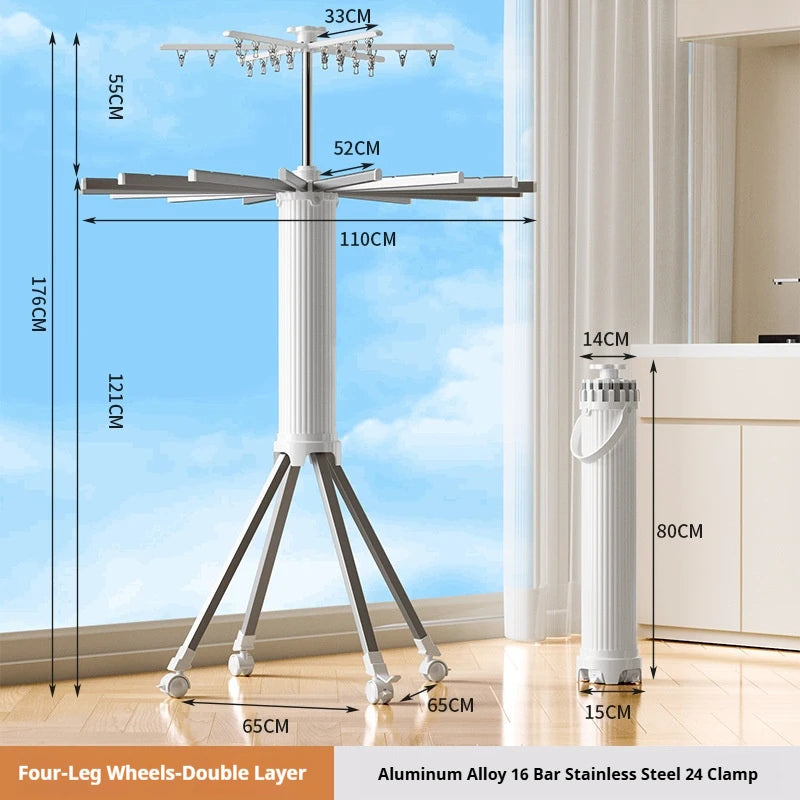 Foldable Rotary Clothes Hanger