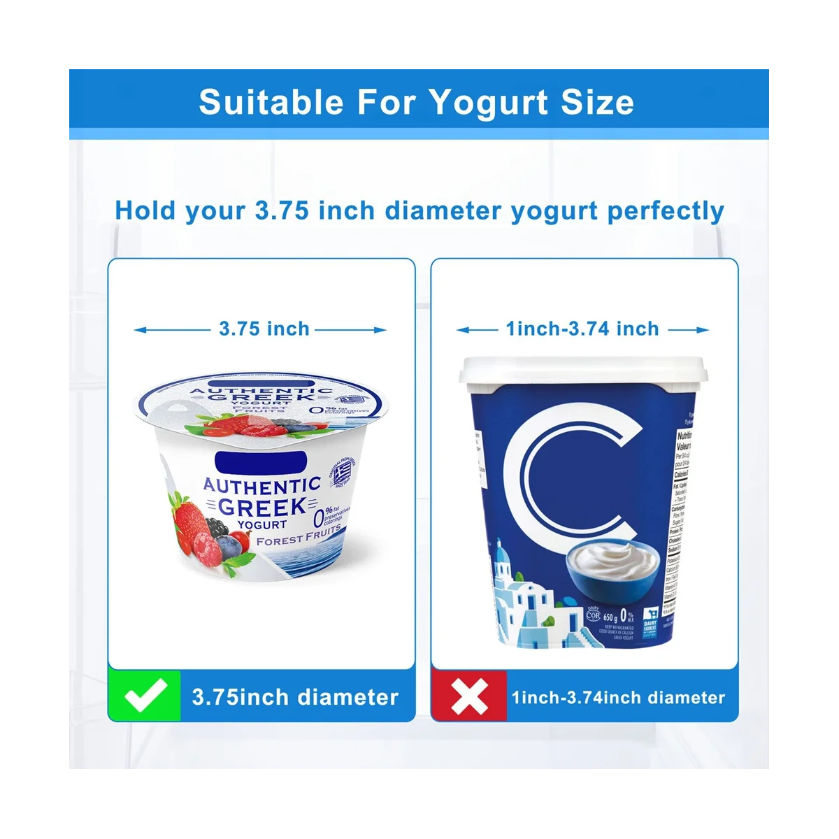 Sliding Yogurt Organizer for Fridge