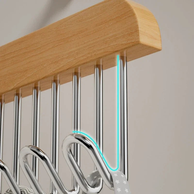 8 Hooks Multi-Functional Wooden Hanger