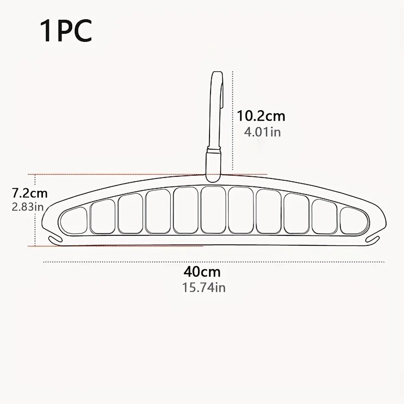 Folding Multi-Hole Clothes Hanger