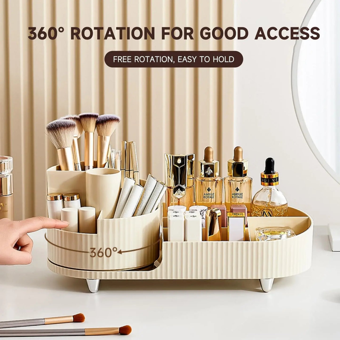 360° Rotating Makeup Organizer