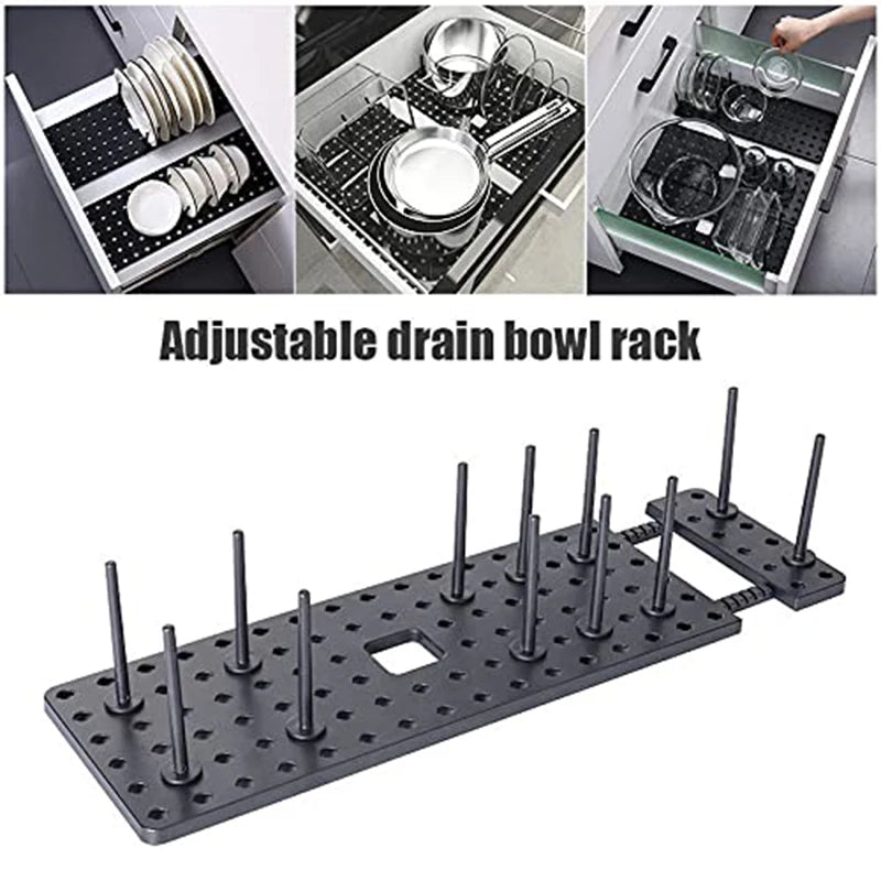 Expandable Drawer Organizer with Pegs