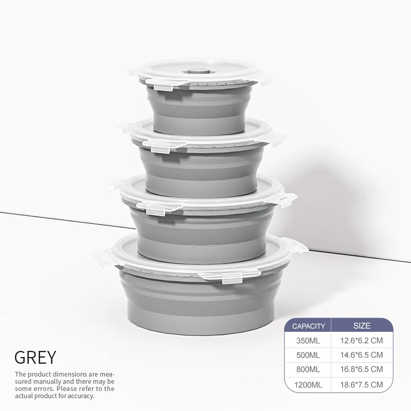 Collapsible Silicone Lunch Box Set