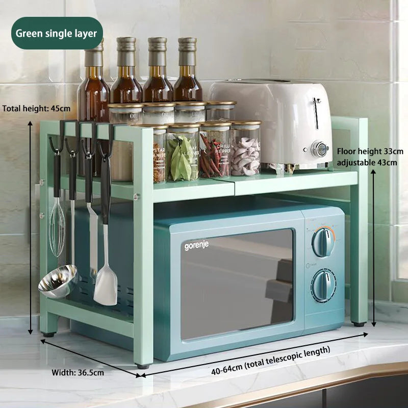 Retractable Multi-Layer Kitchen Shelf