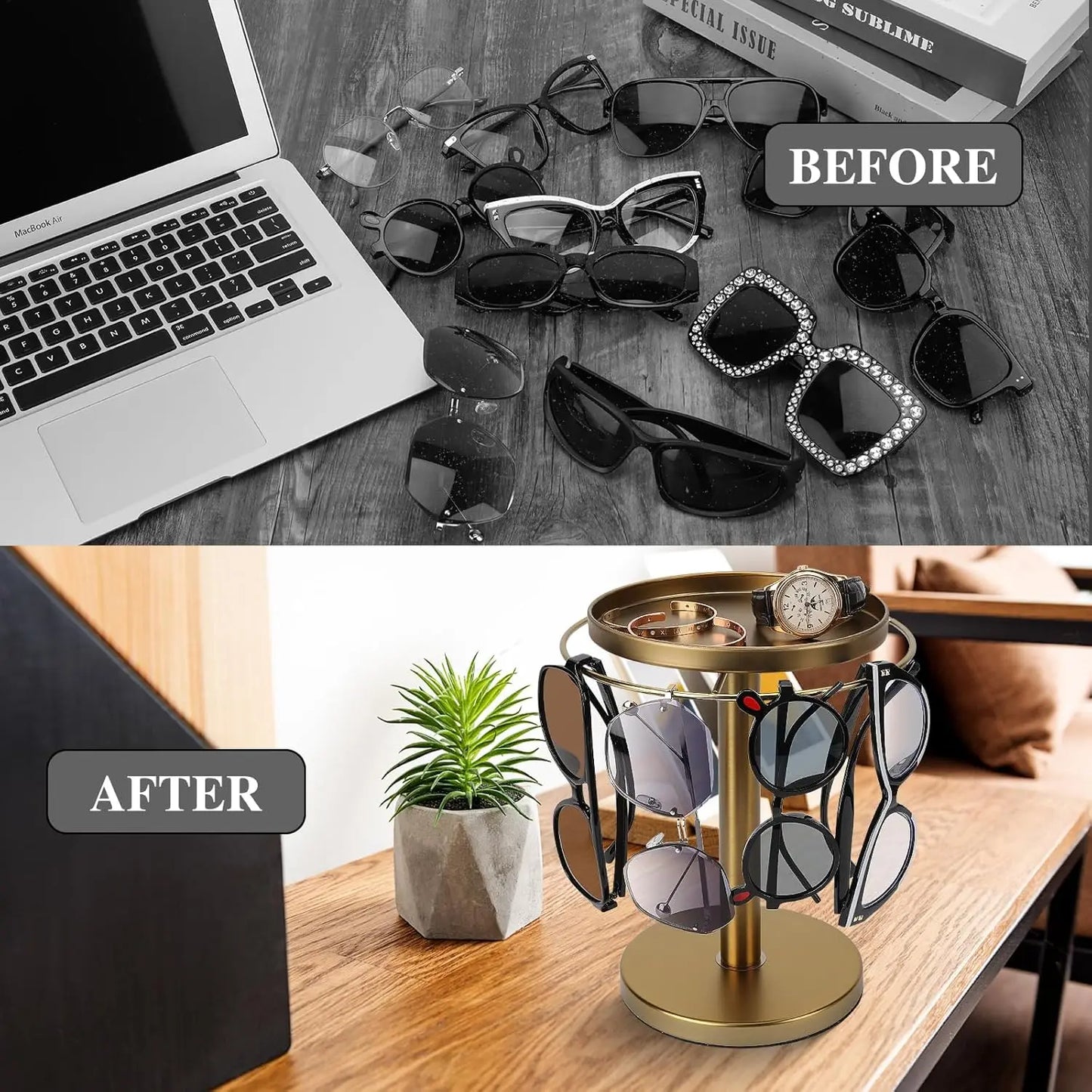 360° Rotating Sunglass Organizer