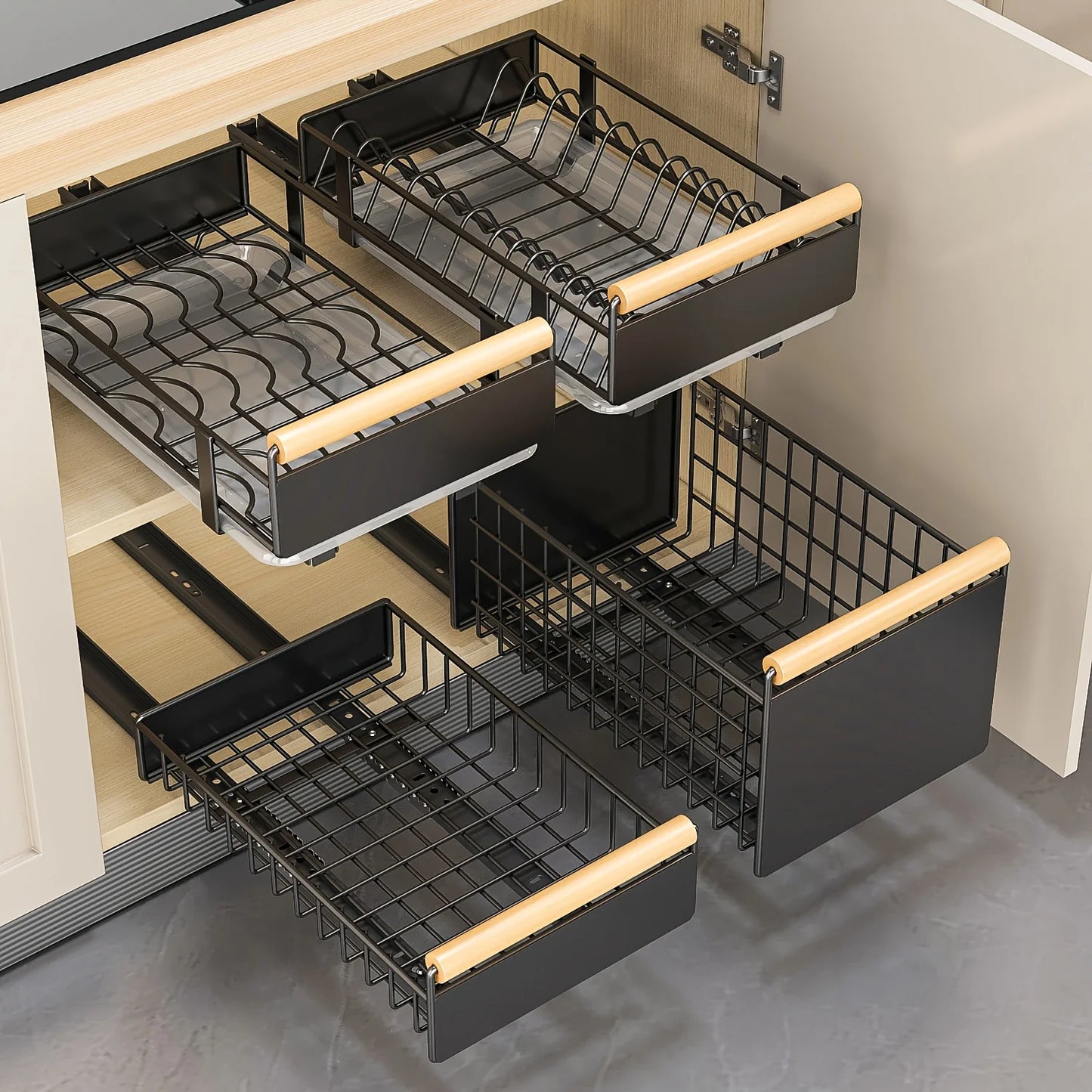 KIXOT Pull-Out Dish Rack