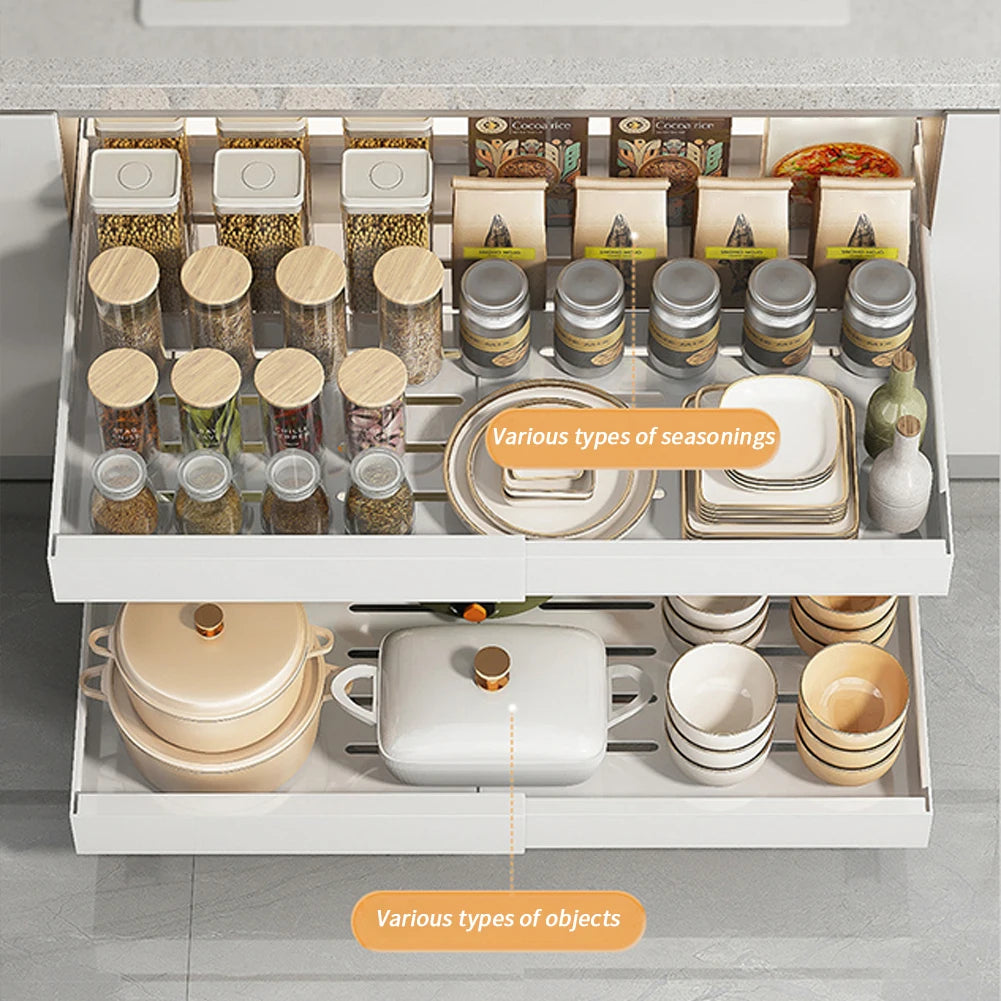 Expandable Pull-Out Cabinet Organizer
