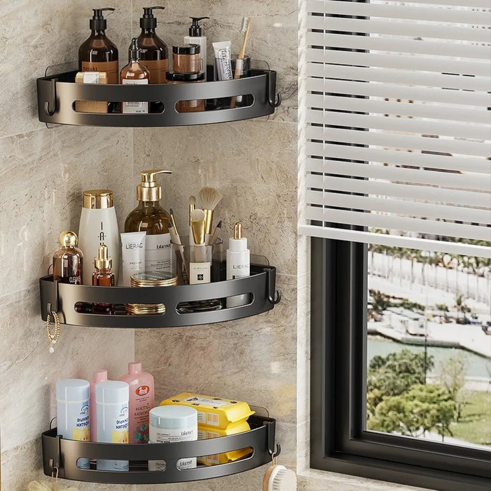 No-Punch Bathroom Shelf