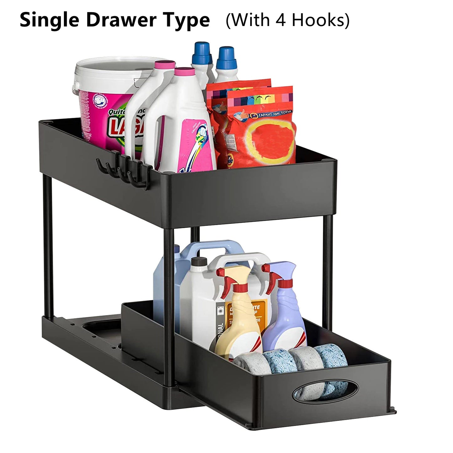 2-Tier Sliding Under-Sink Organizer