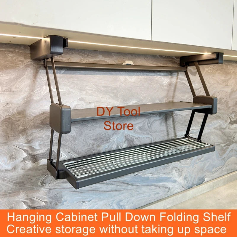Double Pull-Down Kitchen Storage Rack