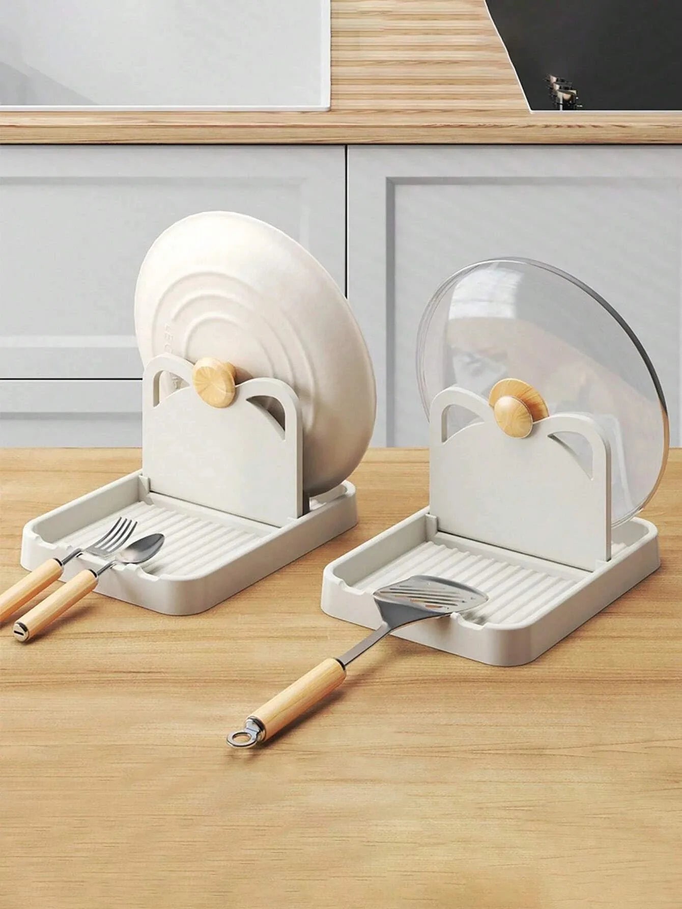 Wall-Mounted Pot Lid Rack