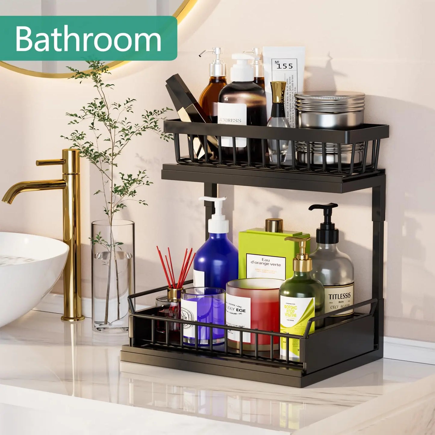 Slim 2-Tier Under-Sink Organizer