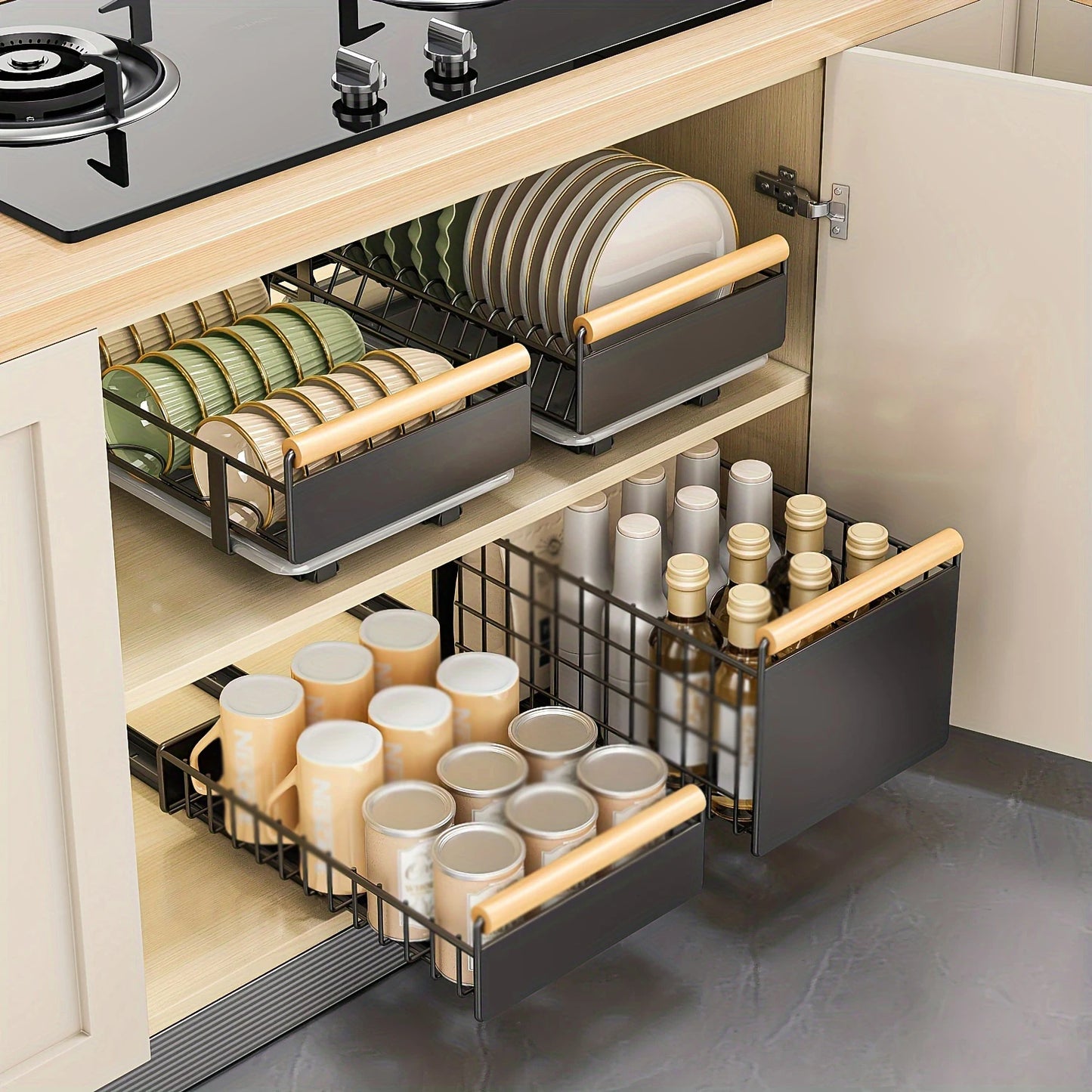 KIXOT Pull-Out Dish Rack
