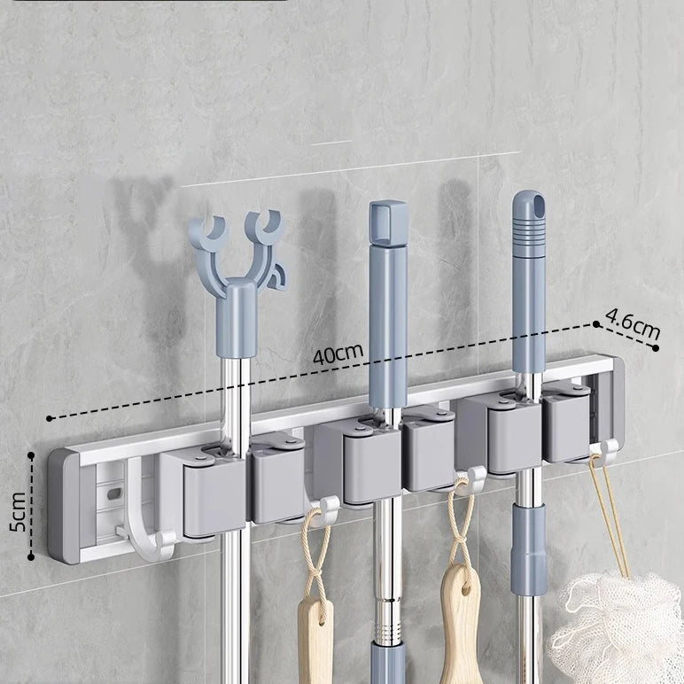 Wall-Mounted Mop & Broom Holder