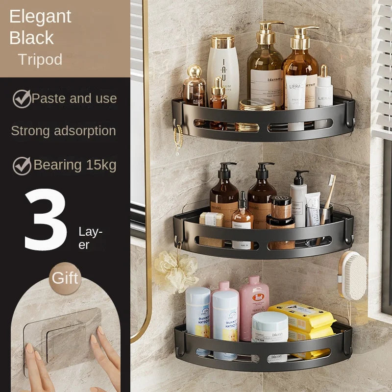 No-Punch Bathroom Shelf