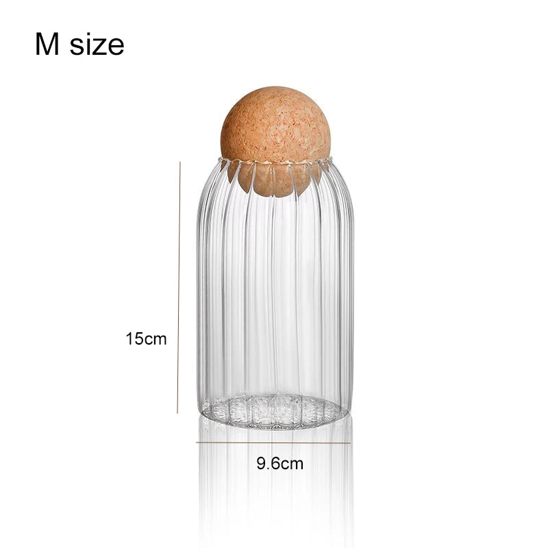 Glass Storage Jar with Wooden Lid