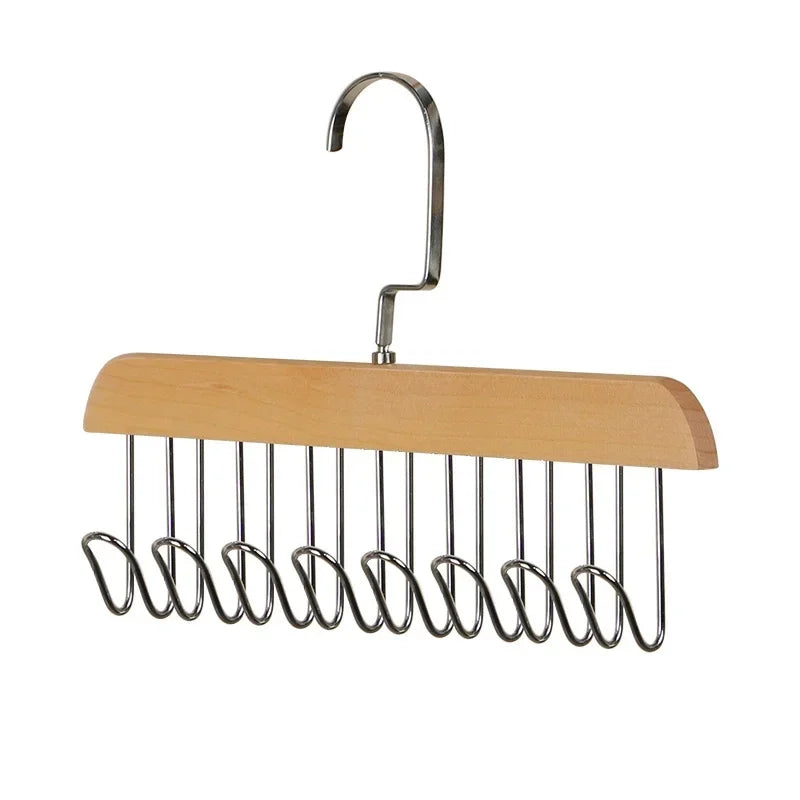 8 Hooks Multi-Functional Wooden Hanger