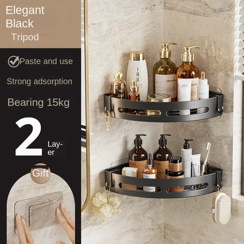 No-Punch Bathroom Shelf