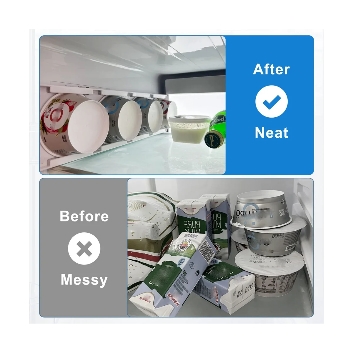 Sliding Yogurt Organizer for Fridge
