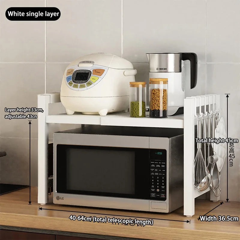 Retractable Multi-Layer Kitchen Shelf