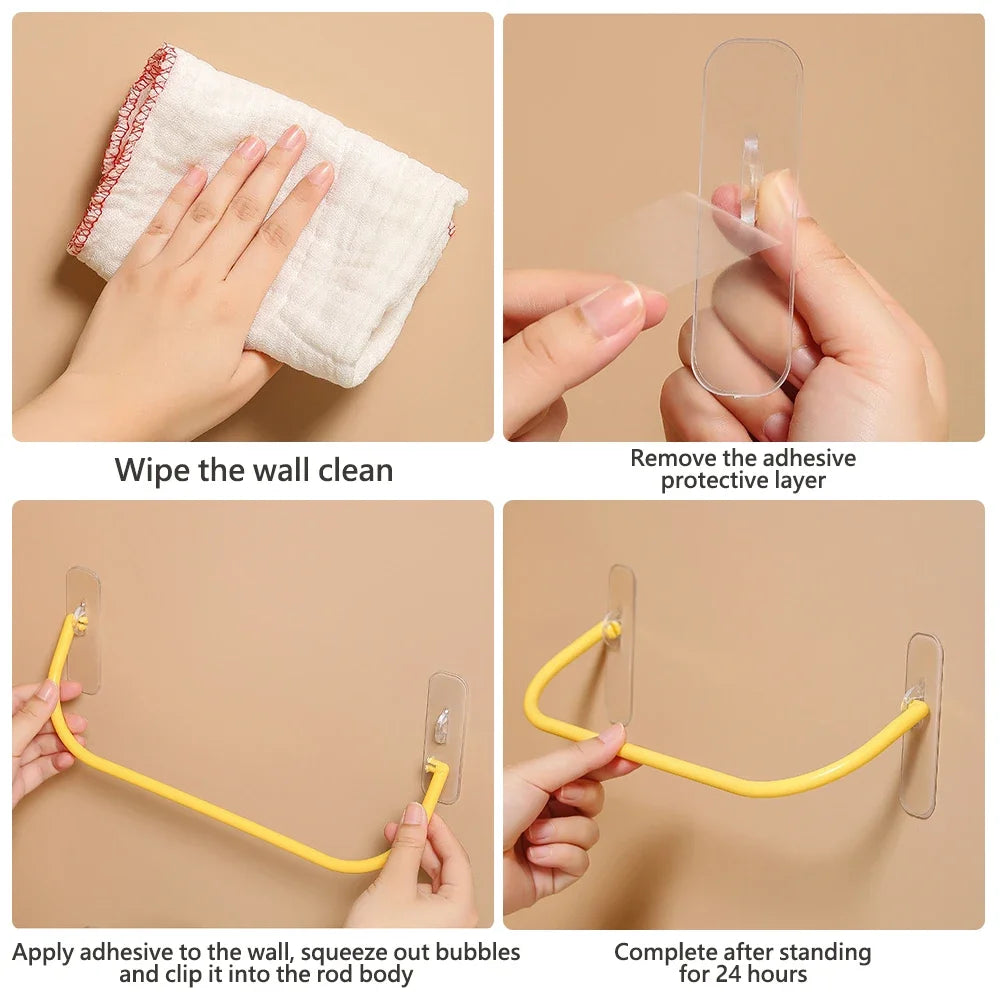 Wall-Mounted Shoe and Towel Rack