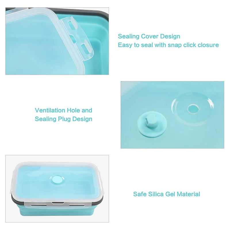 Collapsible Silicone Lunch Box Set