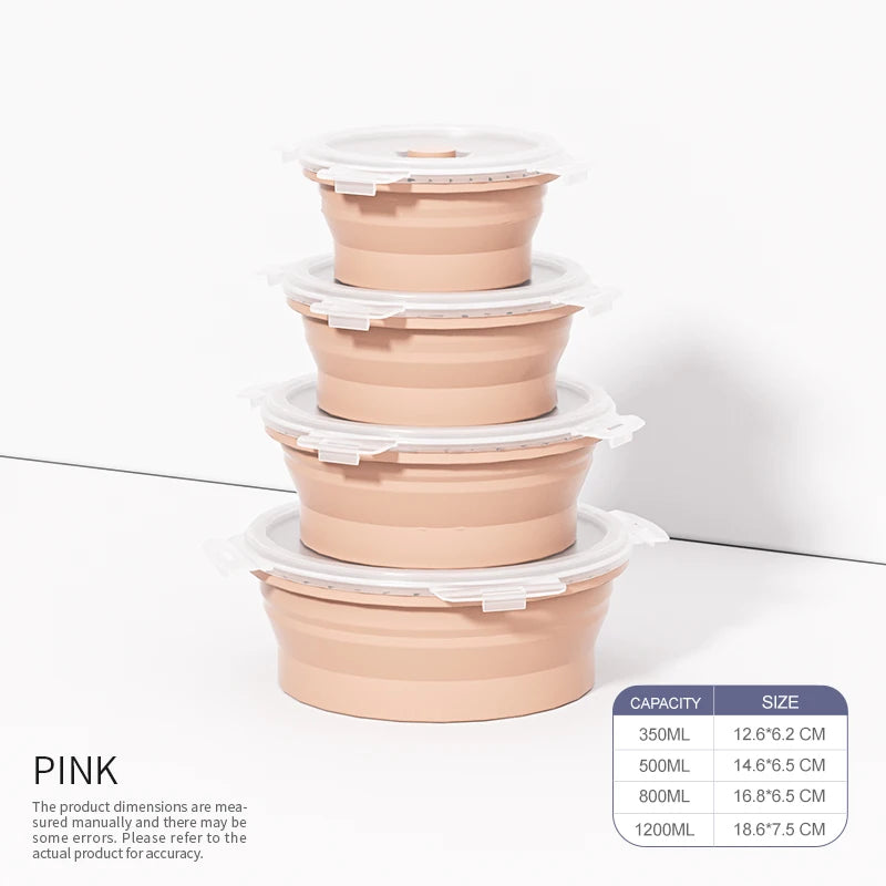 Collapsible Silicone Lunch Box Set