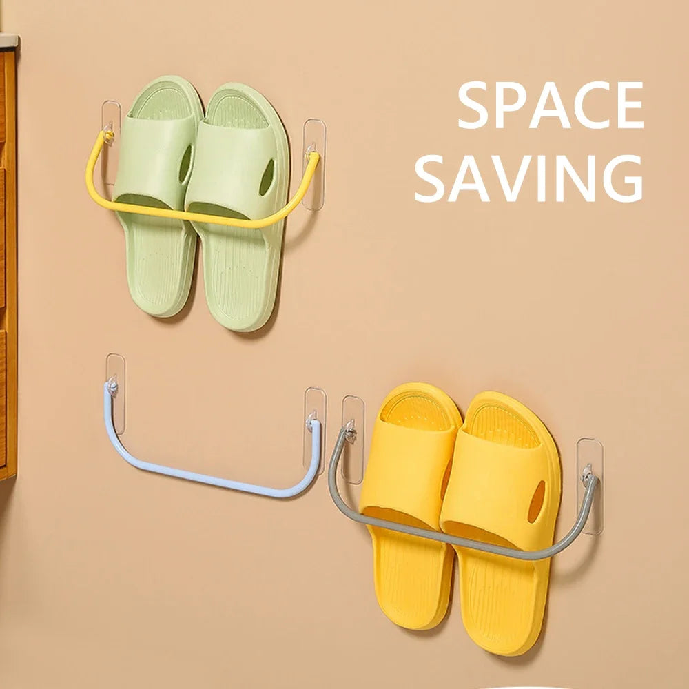 Wall-Mounted Shoe and Towel Rack