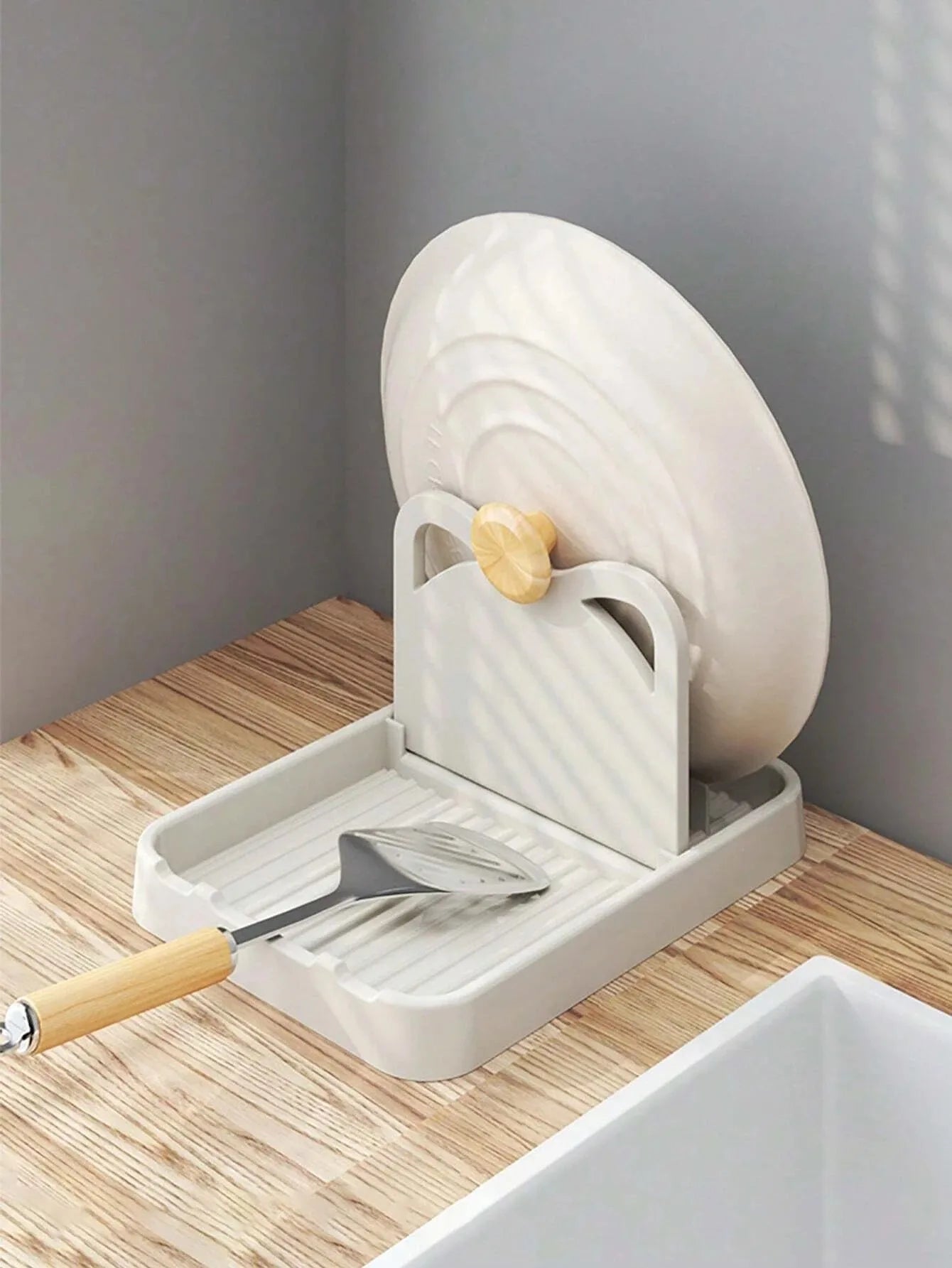 Wall-Mounted Pot Lid Rack