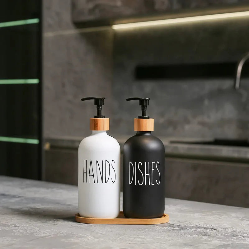 500ml Dishwashing Sink Soap Dispenser Set