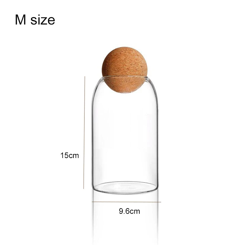 Glass Storage Jar with Wooden Lid