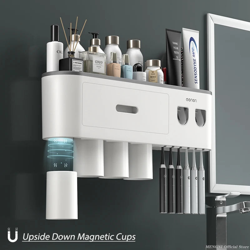 Magnetic Toothbrush & Toothpaste Holder